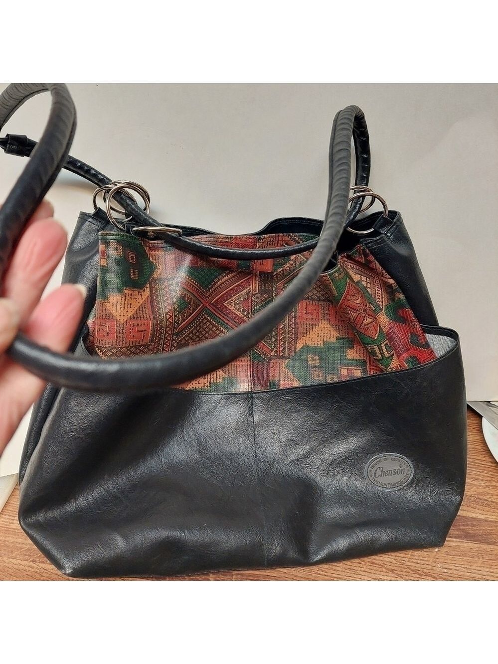 Chenson Synthetic Hobo Tote Bag with Aztec Flare - Picture 6 of 15